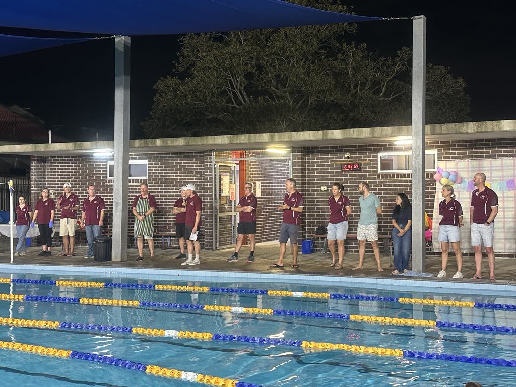 Parents volunteering at the pool